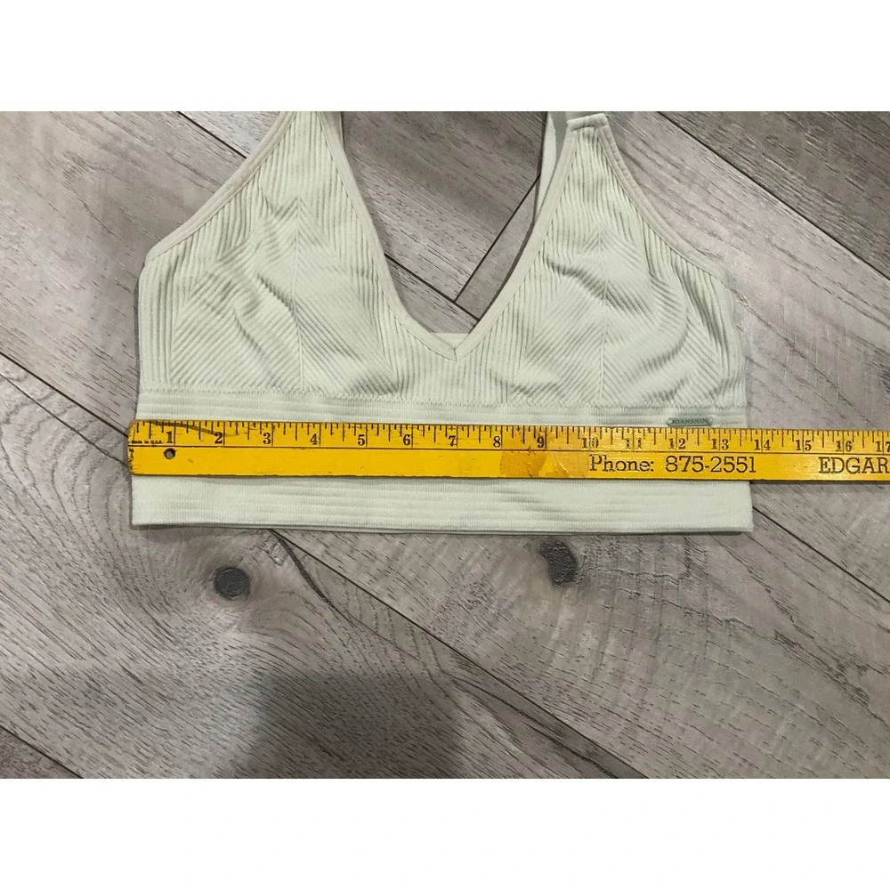 Danskin Intimates Ribbed Bralette 2 Pack Green Mint XL V-Neck Wireless Seamless